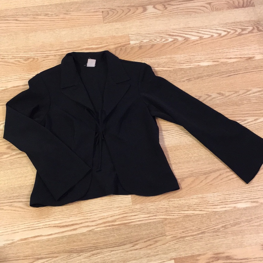 Black blazer with tie closure